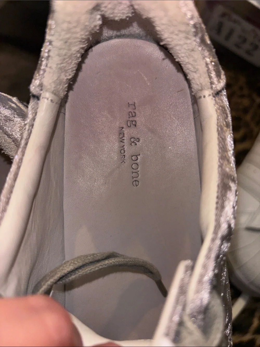 rag & bone Velvet Low-Top Sneakers in Taupe (lite Green) size 7.5